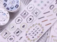 Pre-Order Xiaobaijia Die-Cut Washi Tape - Pastel Number Strips