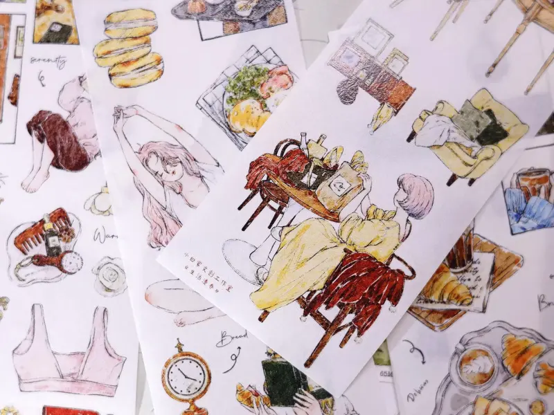 Xiaobaijia Die-Cut Washi Tape - Lifestyle