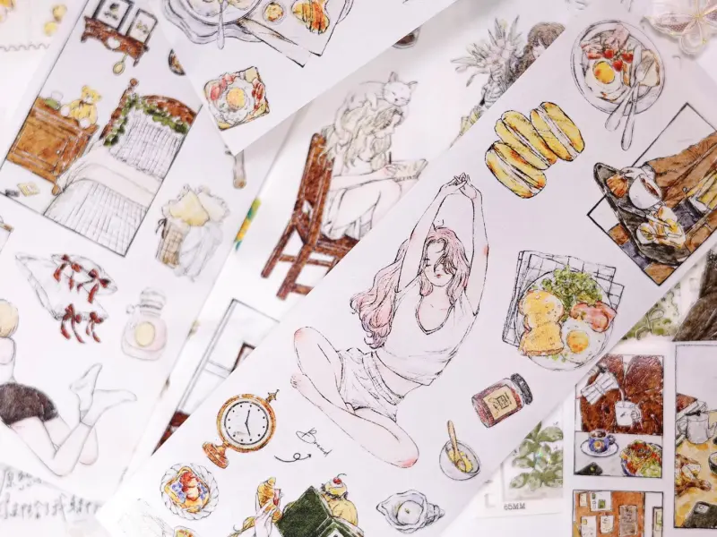 Xiaobaijia Die-Cut Washi Tape - Lifestyle