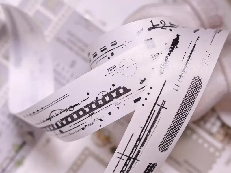 Xiaobaijia Die-Cut Washi Tape - Traces of Time Warm Tone
