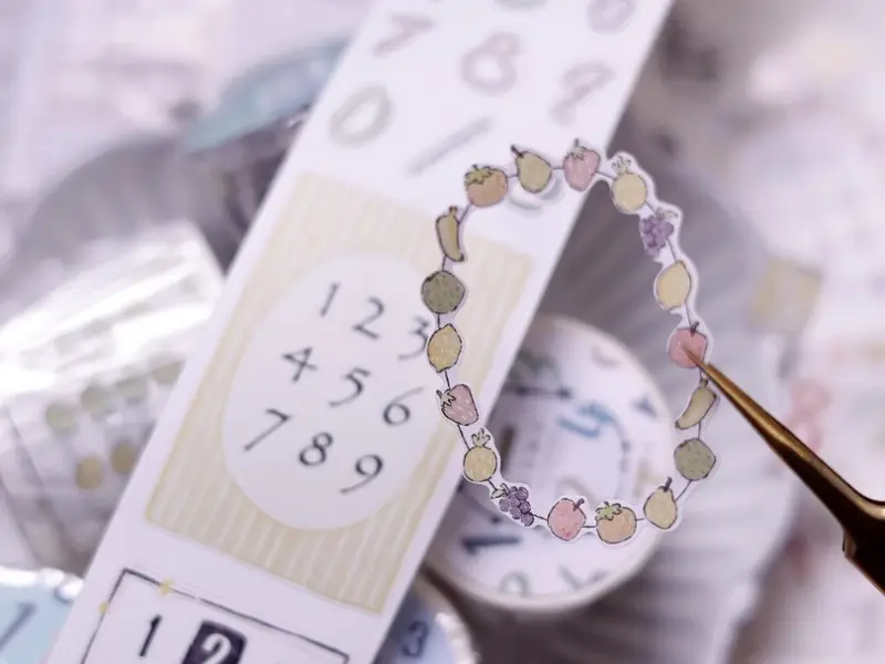 Xiaobaijia Die-Cut Washi Tape - Pastel Number Strips