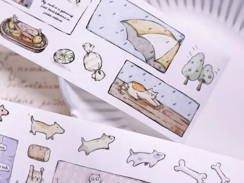Pre-Order Xiaobaijia Die-Cut Washi Tape - Little Friends Diary