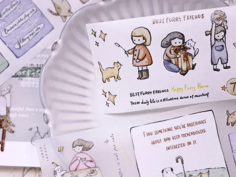 Pre-Order Xiaobaijia Die-Cut Washi Tape - Little Friends Diary