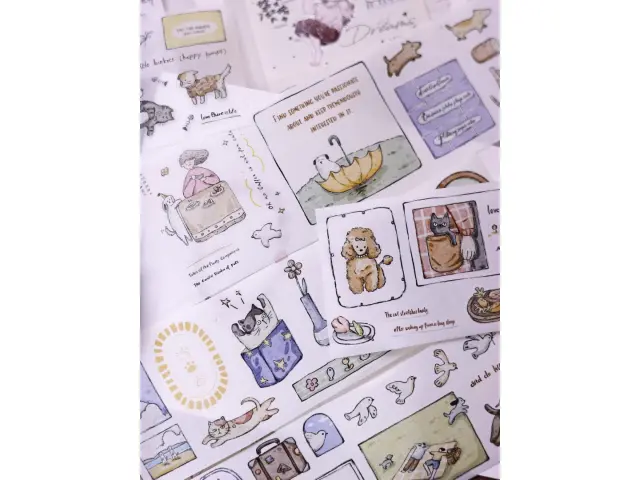 Xiaobaijia Die-Cut Washi Tape - Little Friends Diary