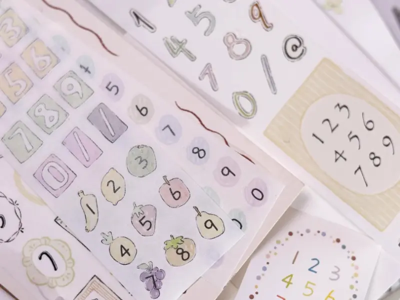 Xiaobaijia Die-Cut Washi Tape - Pastel Number Strips