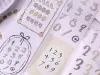 Pre-Order Xiaobaijia Die-Cut Washi Tape - Pastel Number Strips