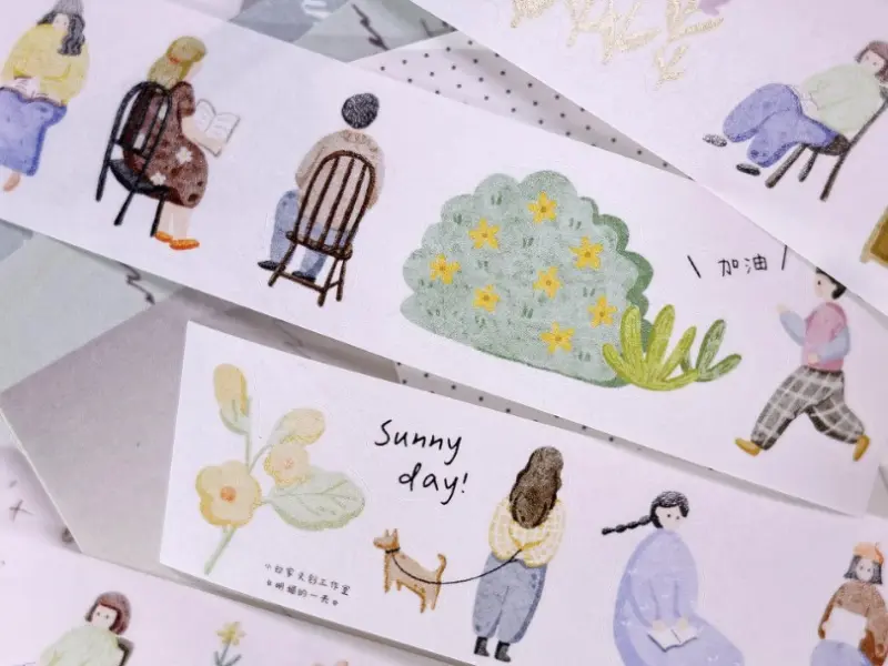 Xiaobaijia Die-Cut Washi Tape  - A Bright Day