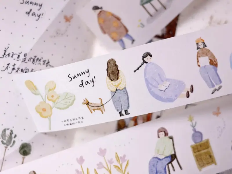 Xiaobaijia Die-Cut Washi Tape  - A Bright Day