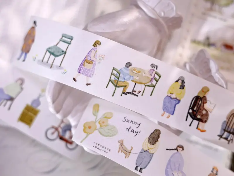 Xiaobaijia Die-Cut Washi Tape  - A Bright Day