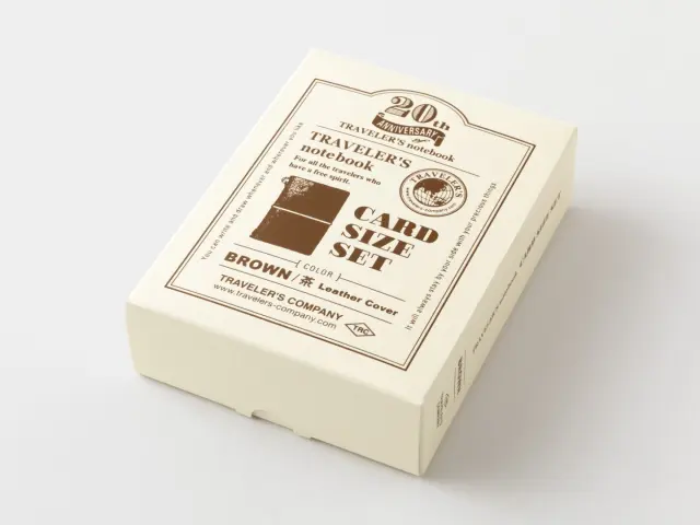 Pre-Order TRAVELER’S notebook Card Size 20th Anniversary Limited Set - Brown