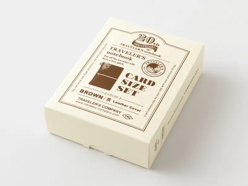 Pre-Order TRAVELER’S notebook Card Size 20th Anniversary Limited Set - Brown