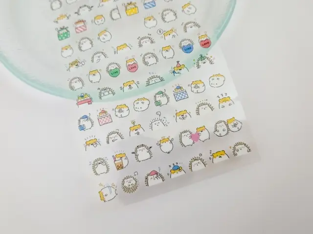 Mindwave Sticker Sheet - Hamster And Hedgehog