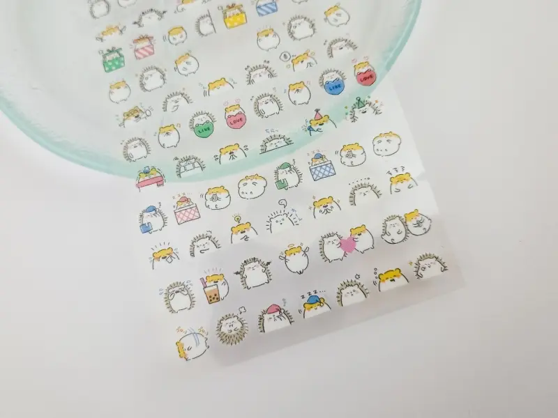 Mindwave Sticker Sheet - Hamster And Hedgehog