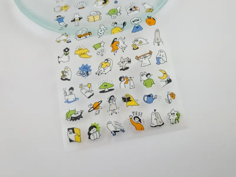 Mindwave Clear Sticker Sheet Happy Snappy 82133 - Yellow