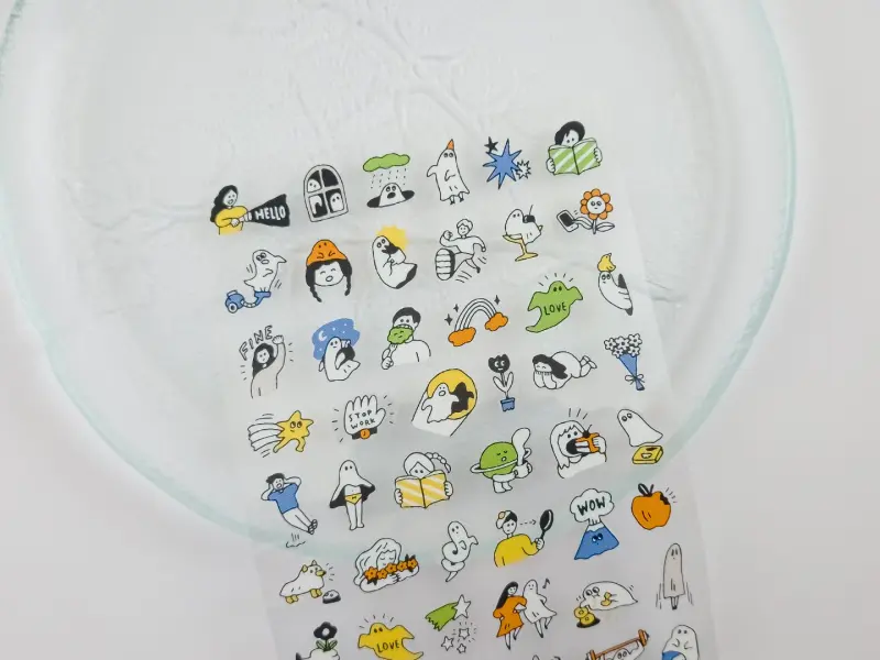 Mindwave Clear Sticker Sheet Happy Snappy 82133 - Yellow