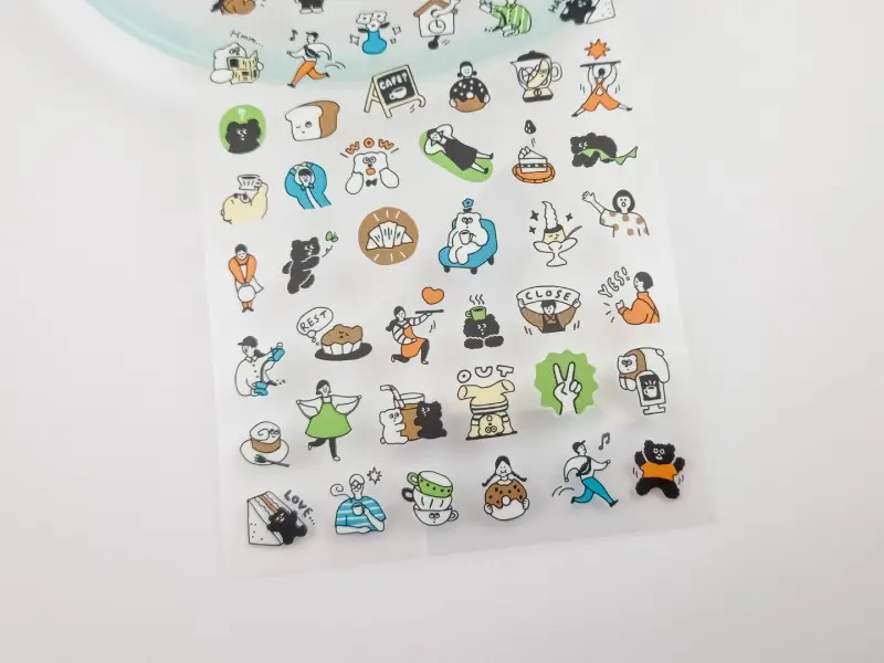 Mindwave Clear Sticker Sheet Happy Snappy 82134 - Brown