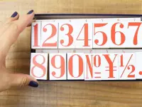 Pre-Order 36 SUBLO Stamp Set 23 x 37 mm - EXTRA BIG Numbers