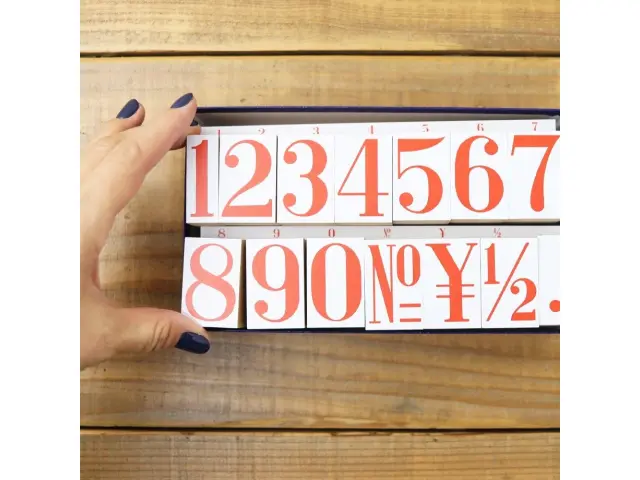 Pre-Order 36 SUBLO Stamp Set 23 x 37 mm - EXTRA BIG Numbers