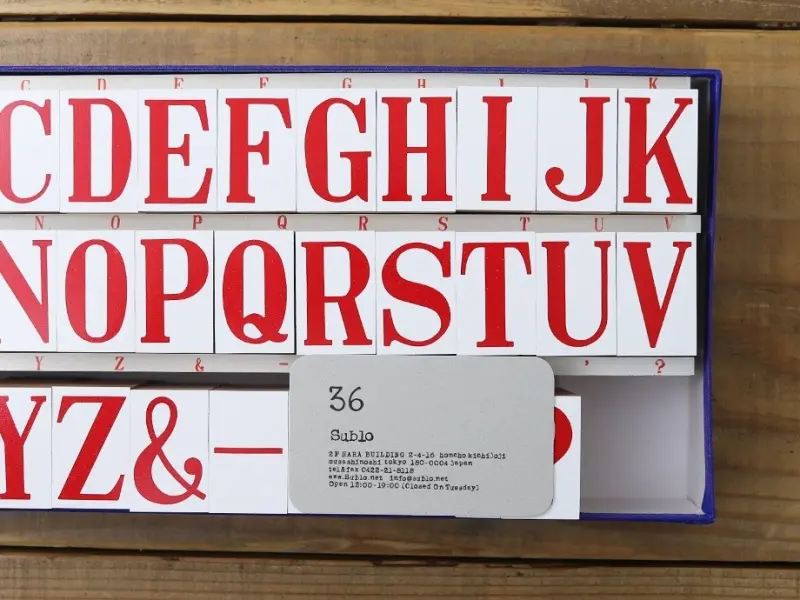 Pre-Order 36 SUBLO Stamp Set 25 x 37 mm - EXTRA BIG Alphabet