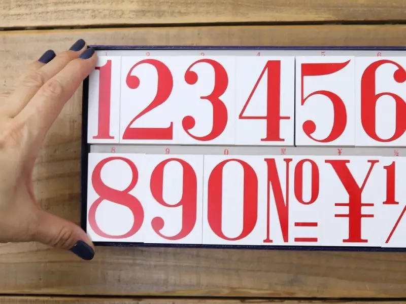 Pre-Order 36 SUBLO Stamp Set 37 x 59 mm - MAXI BIG Numbers