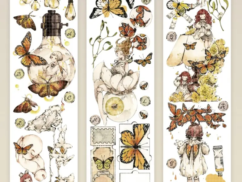 Inseason Studio Washi Tape Sample - Butterfly Box