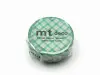 mt 1P Washi Tape Overlapping Fine Gingham Check - Green