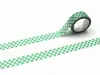 mt 1P Washi Tape Overlapping Fine Gingham Check - Green
