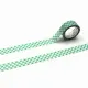 mt 1P Washi Tape Overlapping Fine Gingham Check - Green