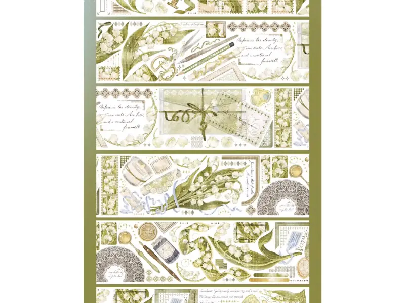 Menu Washi Tape Sample - Lily Of The Valley
