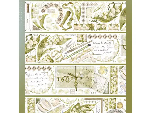 Menu Washi Tape Sample - Lily Of The Valley
