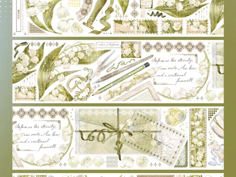 Menu Washi Tape Sample - Lily Of The Valley