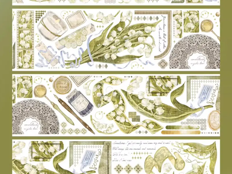 Menu Washi Tape Sample - Lily Of The Valley