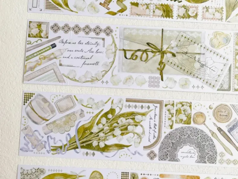 Menu Washi Tape Sample - Lily Of The Valley