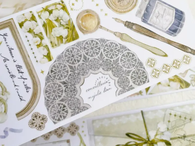 Menu Washi Tape Sample - Lily Of The Valley