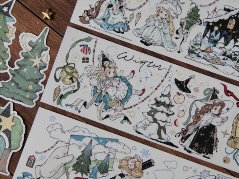 Neinei Washi Tape Sample - Winter Dream