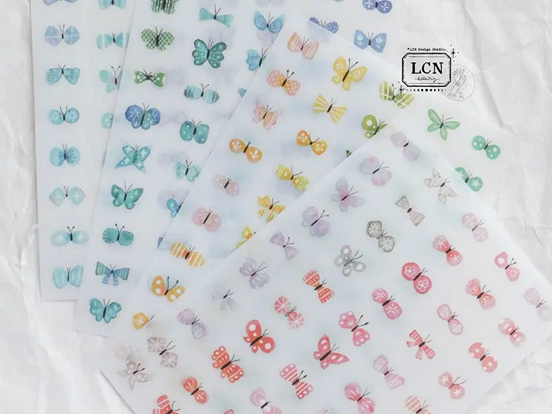 Pre-Order LCN Print-On Stickers - Shell Butterfly