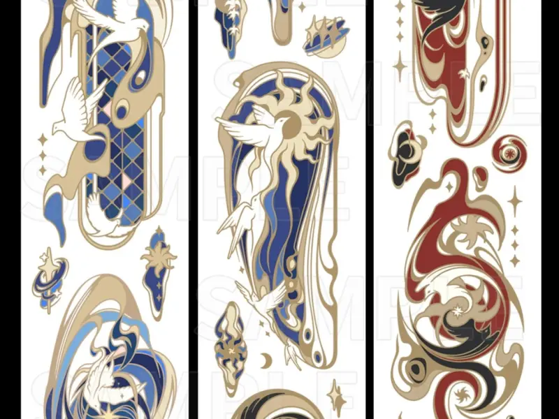 Sleeping Theater Studio Washi Tape Sample - Stray Birds