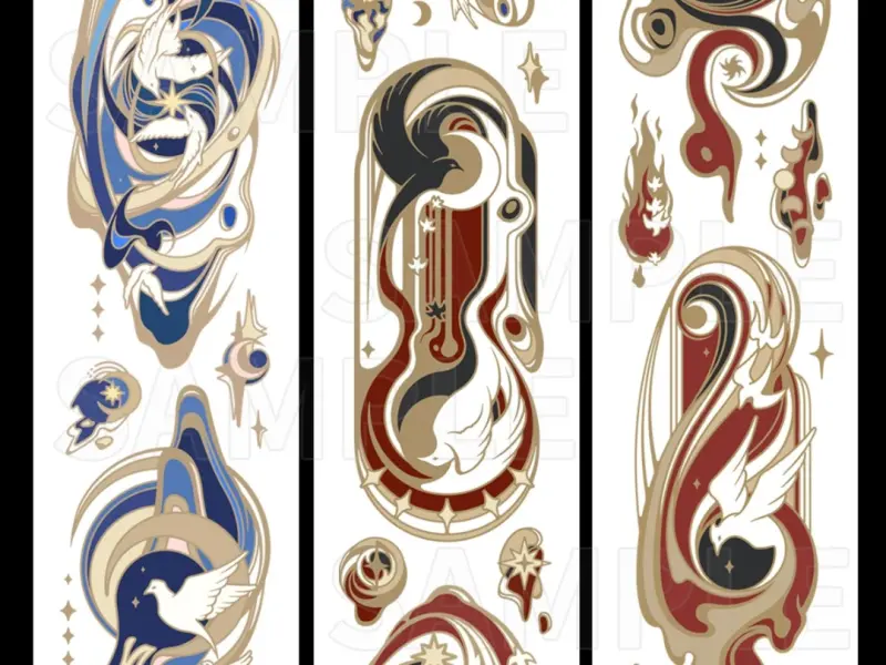 Sleeping Theater Studio Washi Tape Sample - Stray Birds