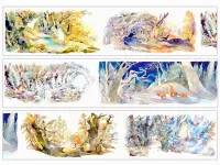 Sleeping Theater Studio Washi Tape Sample - Edge of the World