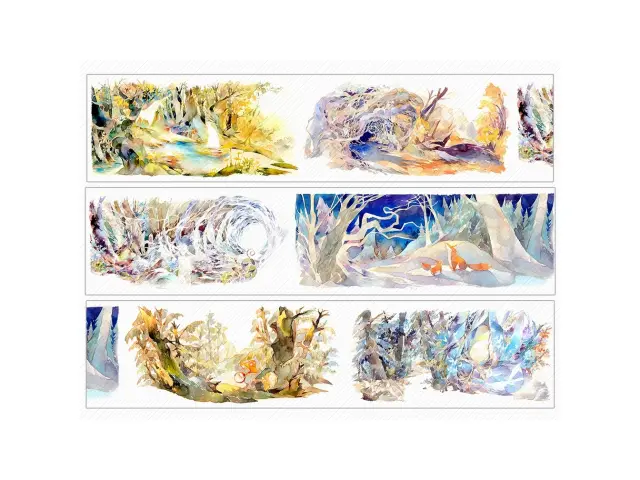 Sleeping Theater Studio Washi Tape Sample - Edge of the World