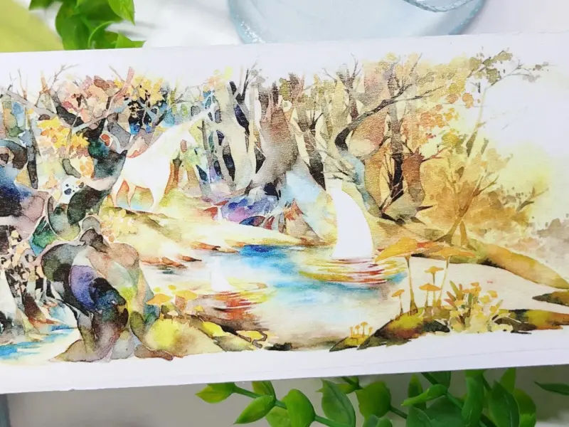 Sleeping Theater Studio Washi Tape Sample - Edge of the World