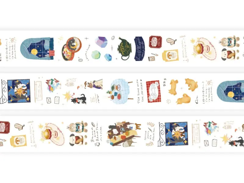 Pre-Order OURS Kiss-Cut PET Tape Tea Room - Sleeping Cat