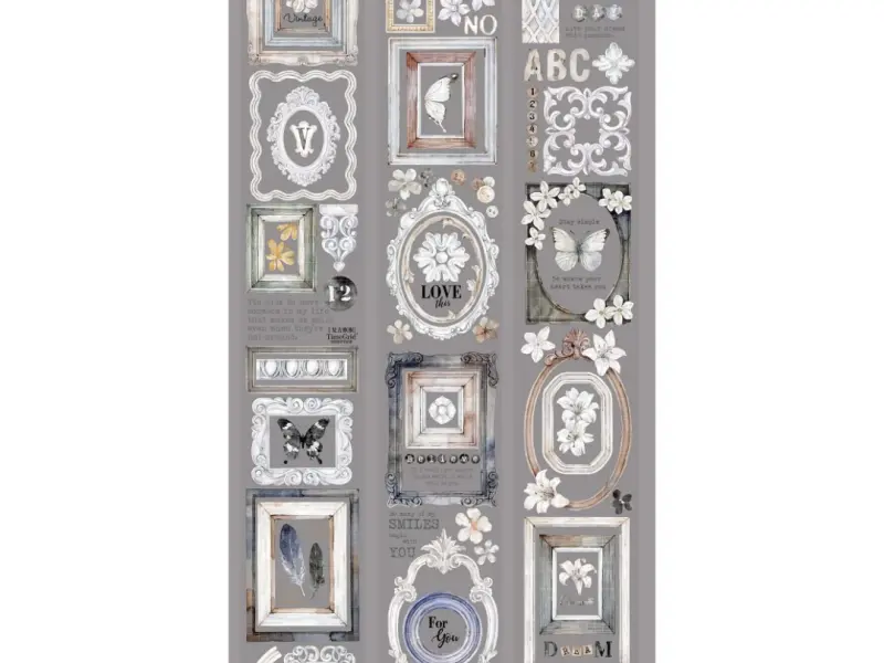 Time Grid Washi Tape Sample - Retro Frame