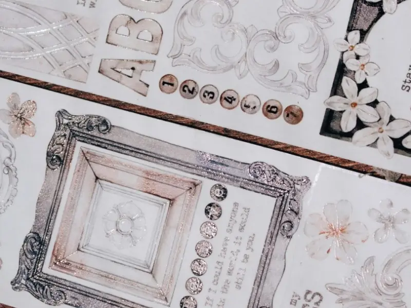 Time Grid Washi Tape Sample - Retro Frame