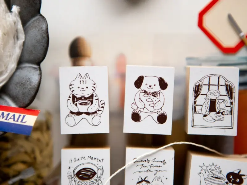 Pre-Order OURS Wooden Rubber Stamps The Gift - Tea Room