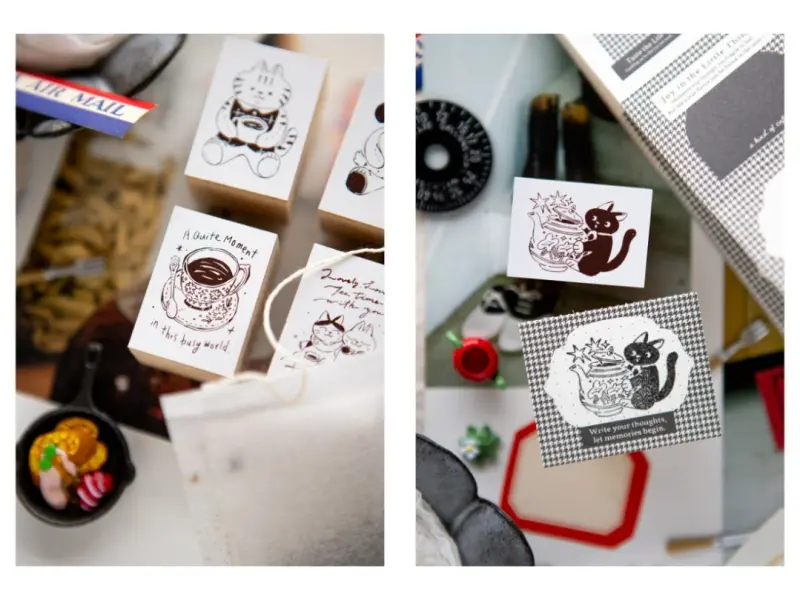 Pre-Order OURS Wooden Rubber Stamps The Gift - Tea Room