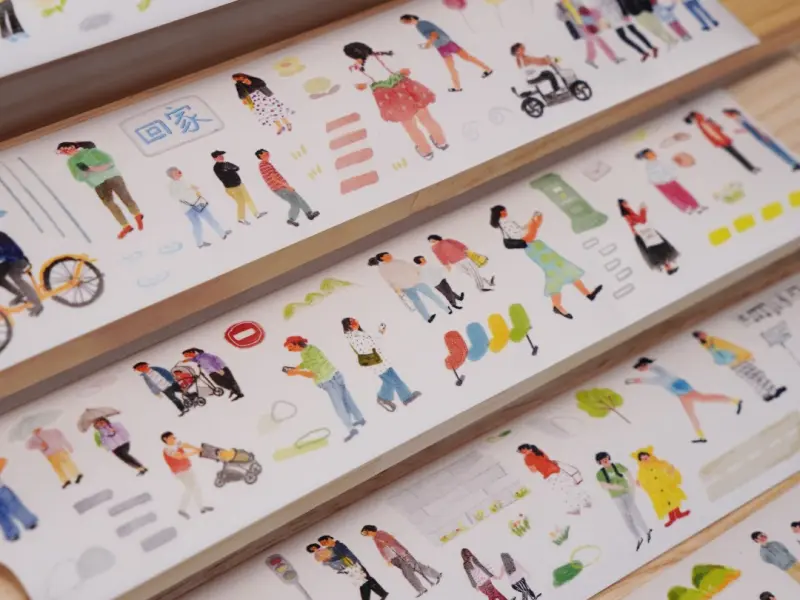 Pre-Order Wanle Studio Kiss-Cut Washi Tape - People On Their Way Home