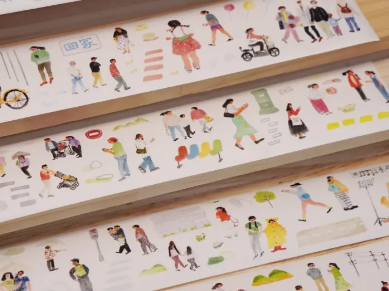 Pre-Order Wanle Studio Kiss-Cut Washi Tape - People On Their Way Home