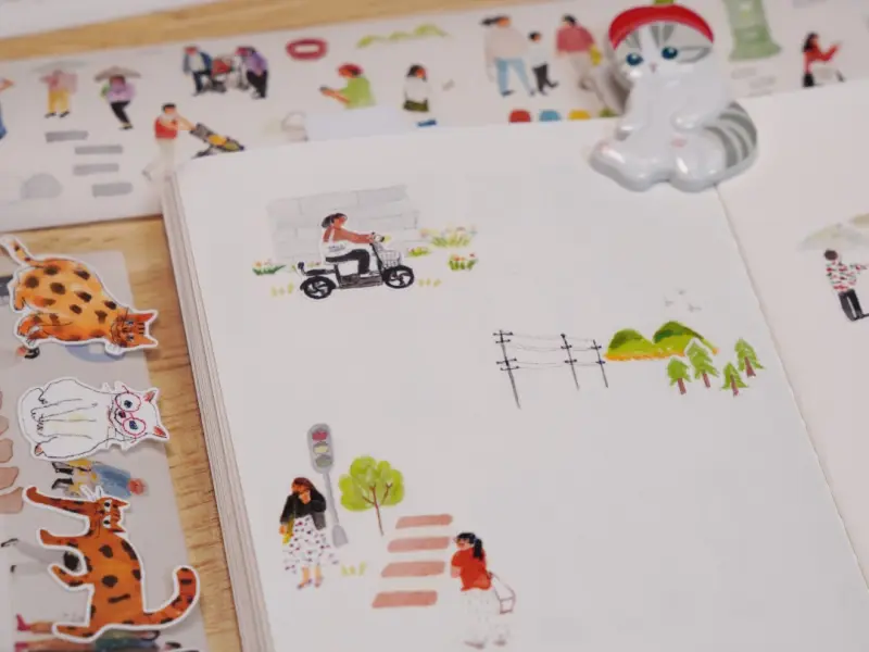 Pre-Order Wanle Studio Kiss-Cut Washi Tape - People On Their Way Home