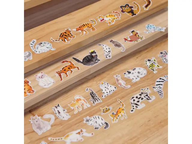 Pre-Order Wanle Studio Kiss-Cut Washi Tape - Strange Cat
